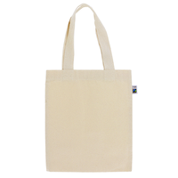 ベージュ 7oz フェアトレードコットンフラットトート