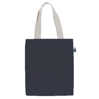 ブルー 7oz フェアトレードコットンフラットトート
