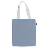 ブルー 7oz フェアトレードコットンフラットトート