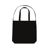 ブラック 8.3oz レギュラーキャンバス 2WAY トートバッグ