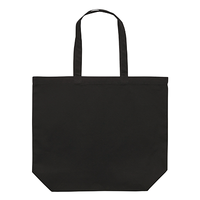 ブラック 8oz レギュラーキャンバストートバッグ（L）