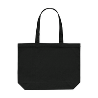 ブラック 8oz レギュラーキャンバストートバッグ（W）