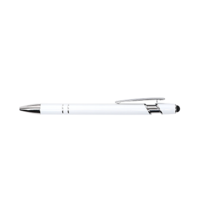 ホワイト タッチペン付メタリックボールペン 0.7mm