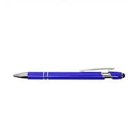 ブルー タッチペン付メタリックボールペン 0.7mm