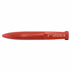 ゴールドの桜と企業名入り創立記念のボールペンをオリジナルでプリント　企業・ショップ・ノベルティのテンプレート　フルカラー印刷 ラペルフィットボールペン 3Cの無料デザインテンプレート