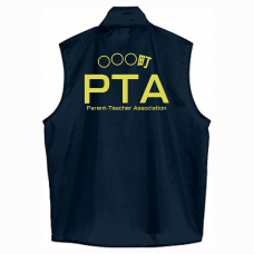 「PTA」ロゴと町内会の名前入りイベントベストをオリジナルでプリント　町内会・商店街のテンプレート
