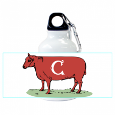 牛のイラスト入りマウンテンボトルをオリジナルでプリント　マウンテンボトルのテンプレート　フルカラーアルミマウンテンボトルの無料デザインテンプレート