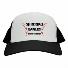 ボールのステッチがおしゃれな野球帽をオリジナルでプリント　野球のテンプレート　メッシュキャップの無料デザインテンプレート