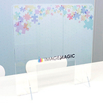 アクリルパーテーション 600x600mm（窓付き）