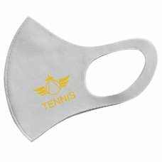 おしゃれなテニスボールのロゴ入りスポーツマスクをオリジナルでプリント　チームウェア・グッズのテンプレート　パステルマスク（R）の無料デザインテンプレート