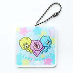 コーティング正方形キーホルダー(クリア)