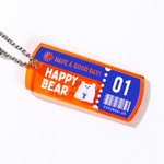 タグ型キーホルダー(クリアオレンジ)