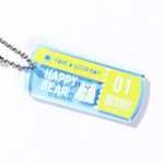 タグ型キーホルダー(クリアブルー)