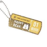 タグ型キーホルダー（ゴールドラメ）