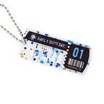 タグ型キーホルダー（水玉ラメ）