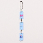 タグ型連結キーホルダー(クリアブルー)