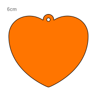 オレンジ ハート型キーホルダー（クリアオレンジ）