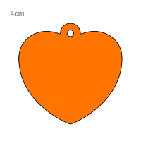 オレンジ ハート型キーホルダー（クリアオレンジ）