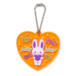 ハート型キーホルダー(クリアオレンジ)