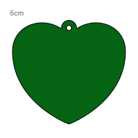 グリーン ハート型キーホルダー（クリアグリーン）
