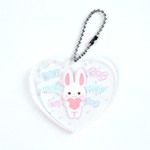 ハート型キーホルダー(クリア)
