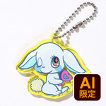 フリー型キーホルダー（クリアイエロー）