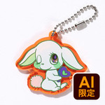 フリー型キーホルダー（クリアオレンジ）