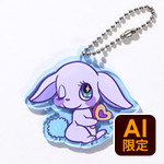 フリー型キーホルダー（クリアブルー）