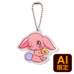 フリー型キーホルダー（シルバーラメ）