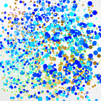 ブルー フリー型キーホルダー（水玉ラメ）