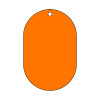 オレンジ ブレスバンドキーホルダー（クリアオレンジ）