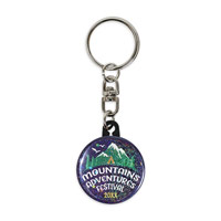 円形 スターホログラム缶バッジキーホルダー 32mm