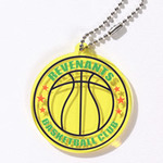 円形キーホルダー(クリアイエロー)