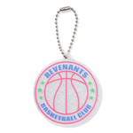 円形キーホルダー(シルバーラメ)