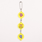 円形連結キーホルダー(クリアイエロー)