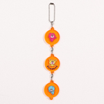 円形連結キーホルダー(クリアオレンジ)