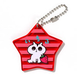 星型キーホルダー(クリアレッド)