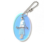 楕円型キーホルダー(オーロラ)