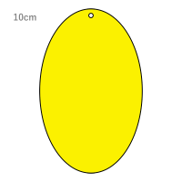 イエロー 楕円型キーホルダー（クリアイエロー）