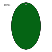 グリーン 楕円型キーホルダー（クリアグリーン）
