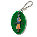 楕円型キーホルダー(クリアグリーン)