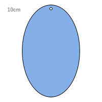 ブルー 楕円型キーホルダー（クリアブルー）