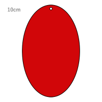 レッド 楕円型キーホルダー（クリアレッド）