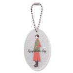 楕円型キーホルダー(シルバーラメ)