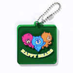 正方形キーホルダー(クリアグリーン)