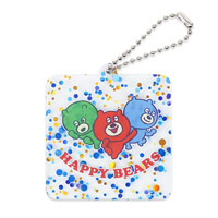 正方形キーホルダー（水玉ラメ）