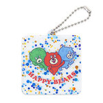 正方形キーホルダー（水玉ラメ）