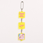 正方形連結キーホルダー(クリアイエロー)