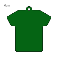 グリーン Tシャツ型キーホルダー（クリアグリーン）