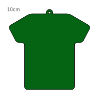 グリーン Tシャツ型キーホルダー（クリアグリーン）